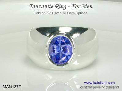 Tanzanite hot sale men's ring