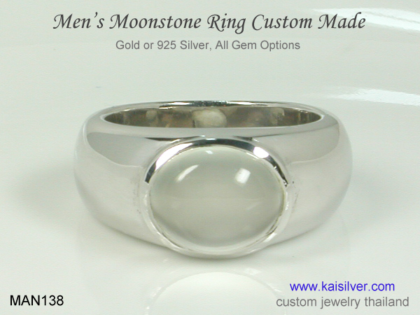 moonstone silver ring 
