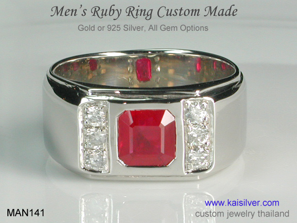 mens ruby wedding ring