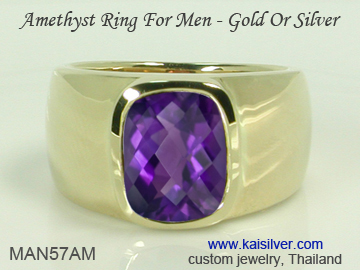 men's gemstone ring made to order