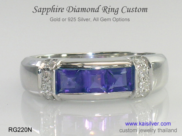 sapphire men's ring 